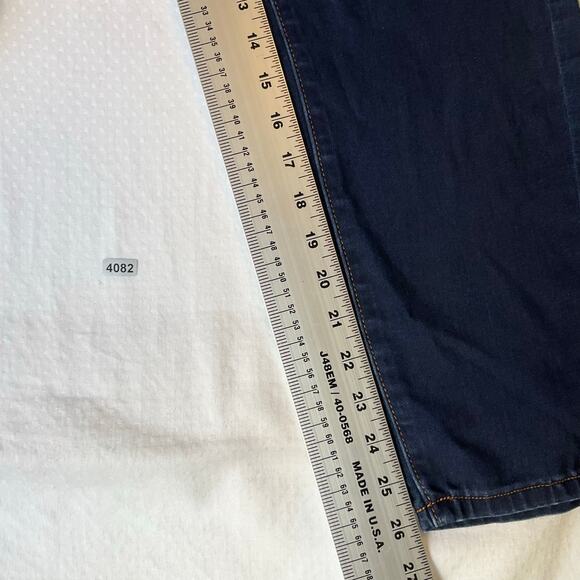 Tahari Women Skinny Jeans size 10 / 30 Navy Blue Mid Rise Stretch - Picture 5 of 12